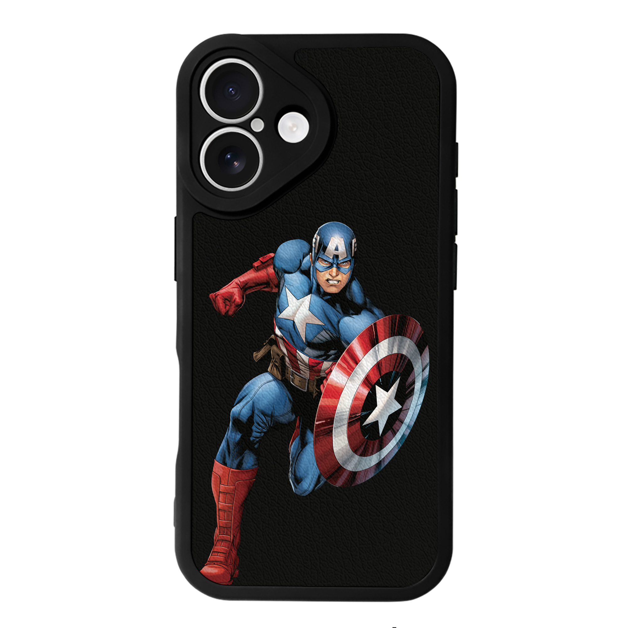 （画像用） アベンジャーズ The Avengers 【iPhone 16シリーズ対応】シリコンスマホケース（レザー調） 材質：シリコン